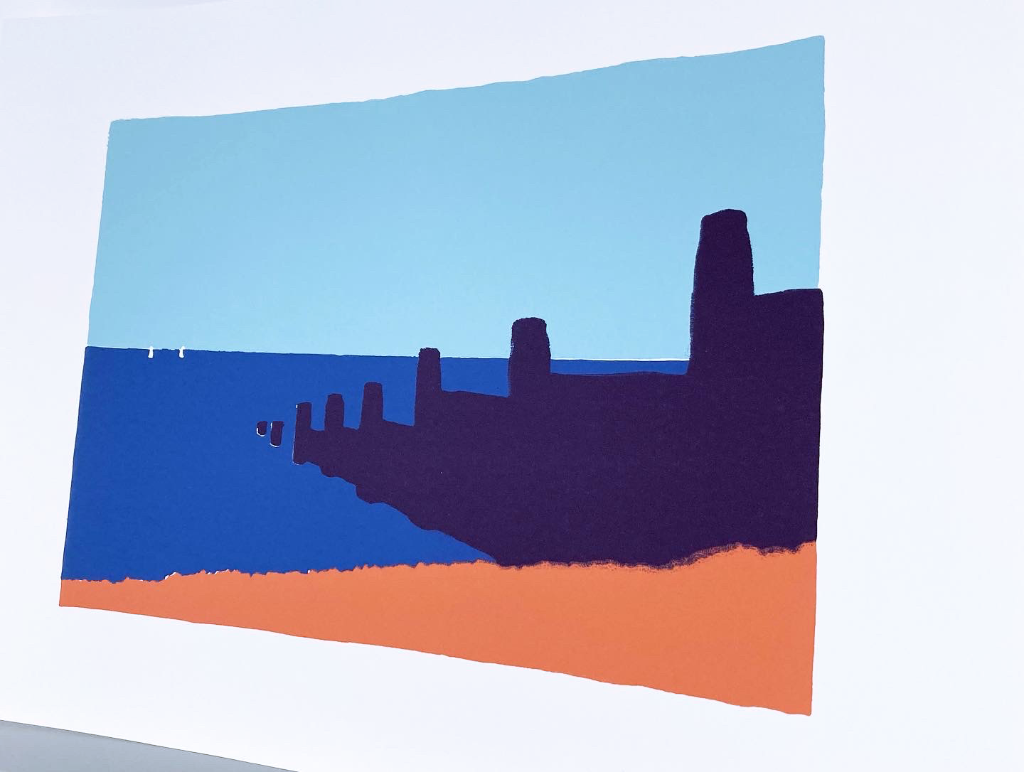 View from Tankerton Beach A3 screen print