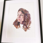 Framed portrait A3 Acrylic on 300gsm