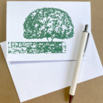 'Night Tree' (Green) A6 greeting card