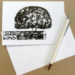 'Night Tree' (Black) A6 greeting card