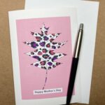 Leopard Print Leaf Mother's Day Card